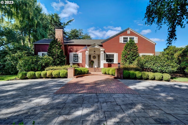 view of front of home with a patio area