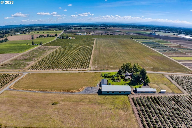 drone / aerial view with a rural view