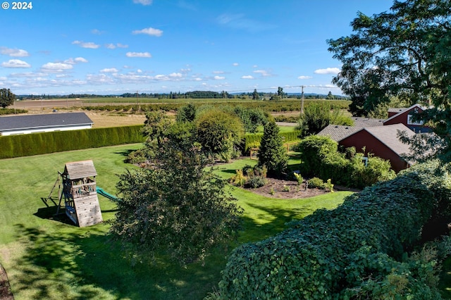 bird's eye view featuring a rural view