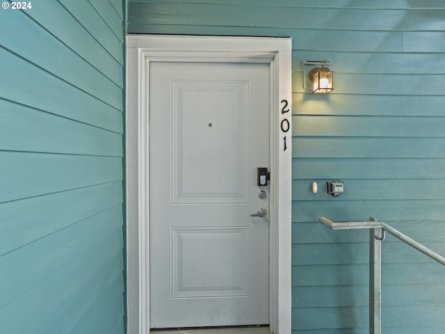 view of doorway to property