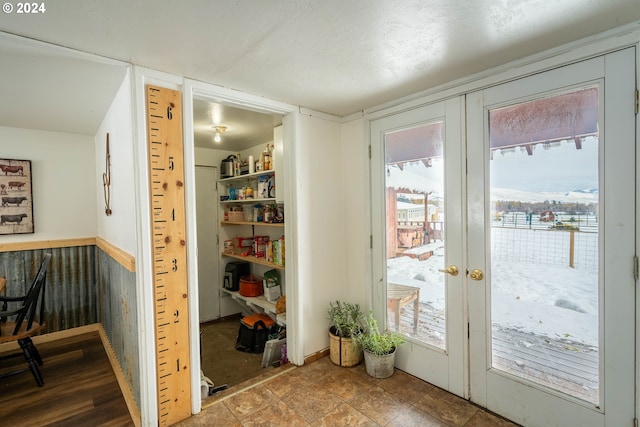 doorway with french doors