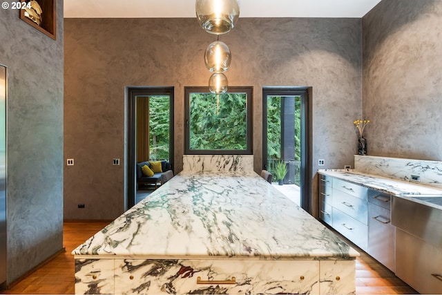 bedroom featuring light hardwood / wood-style floors