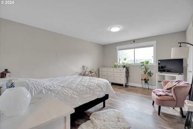 bedroom featuring wood-type flooring