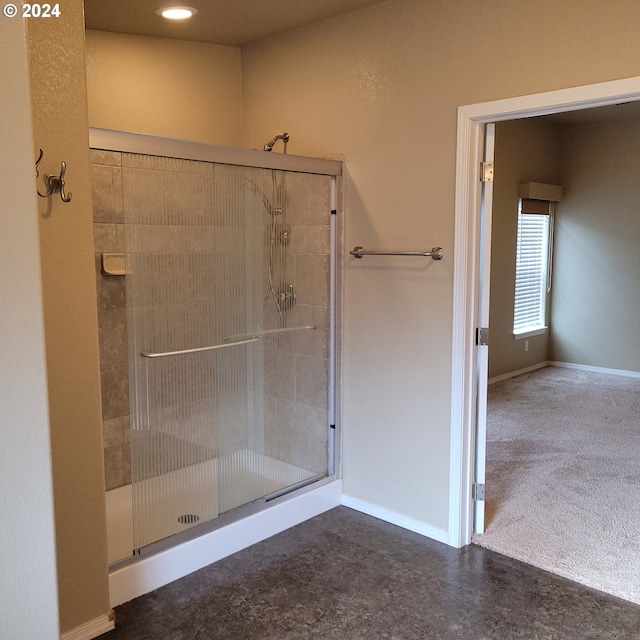 bathroom with walk in shower