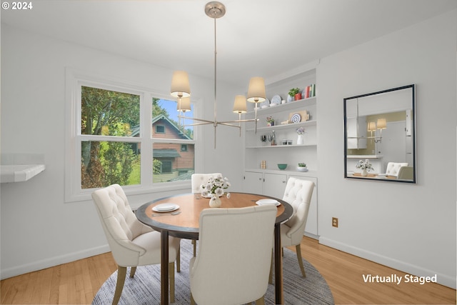 dining area featuring light hardwood / wood-style floors