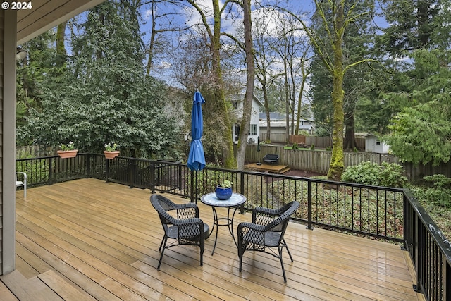 view of wooden terrace