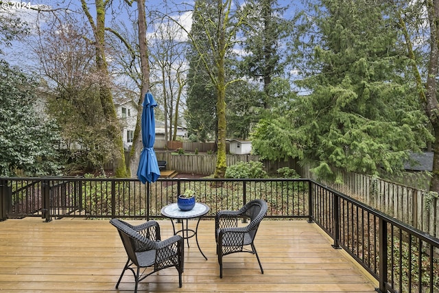 view of wooden terrace