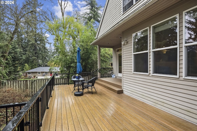 view of wooden terrace