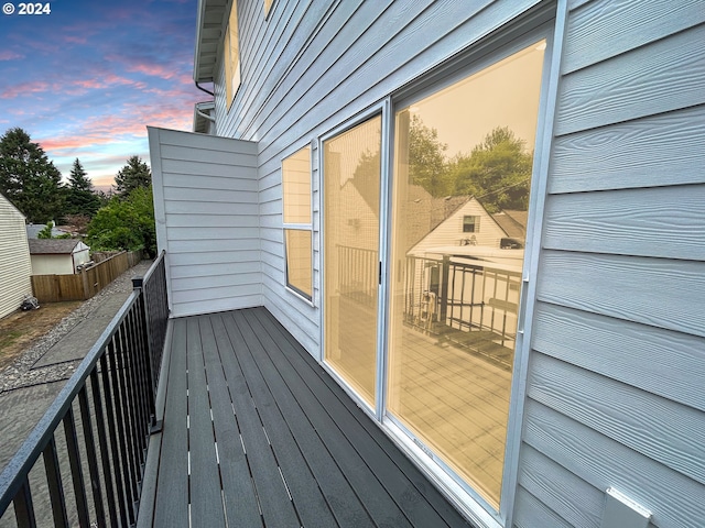 view of deck at dusk