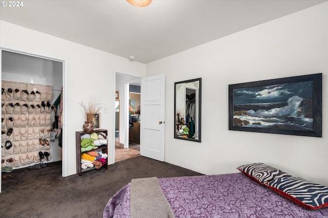 bedroom with carpet floors