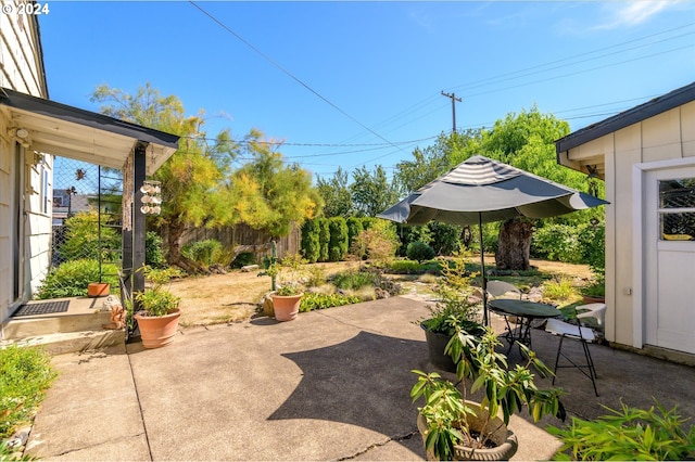 view of patio / terrace with fence