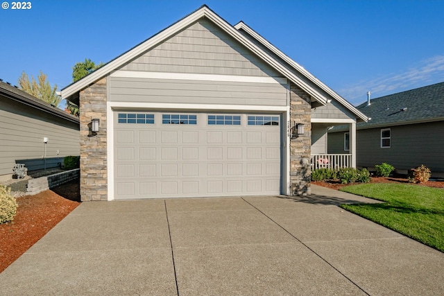 craftsman-style home featuring a garage