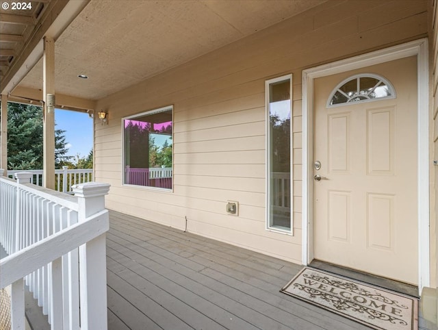 view of doorway to property