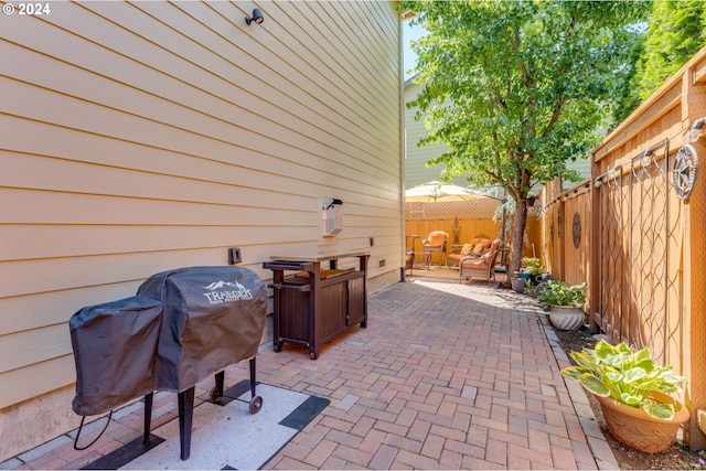 view of patio / terrace featuring grilling area