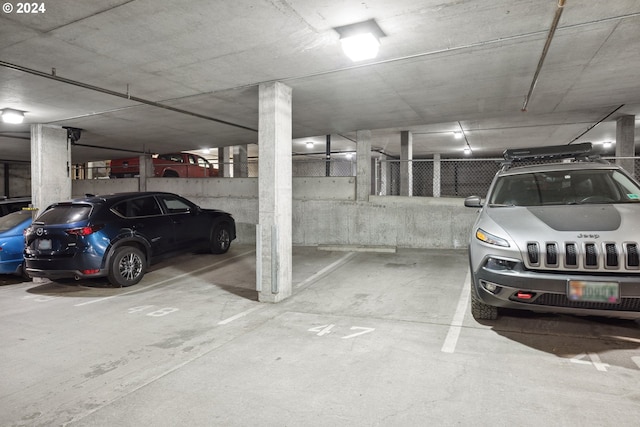 view of parking deck