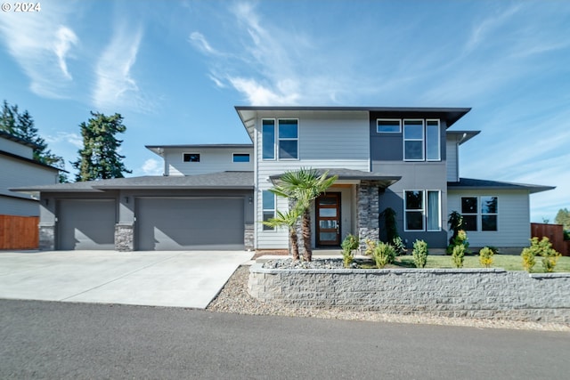 view of front facade with a garage