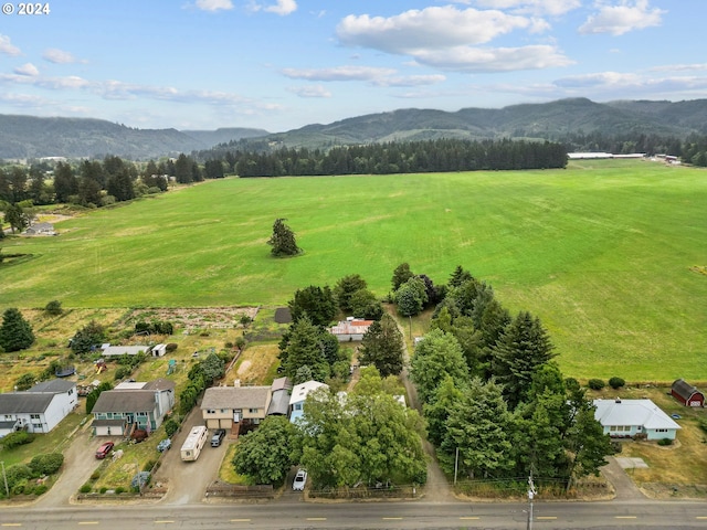 drone / aerial view with a mountain view