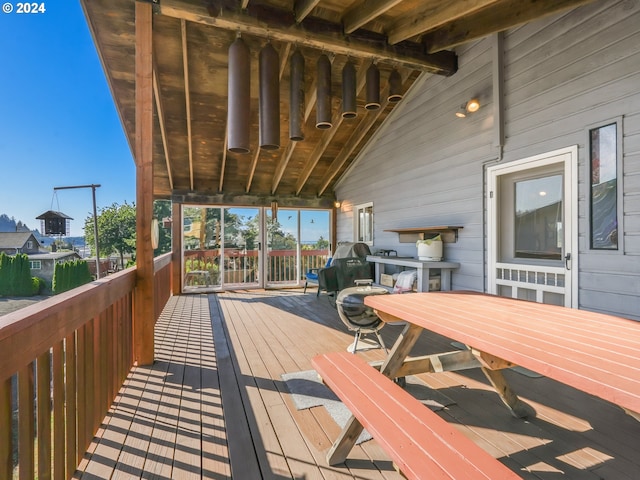 view of wooden deck