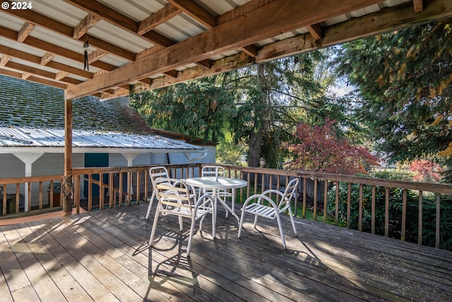 view of wooden terrace