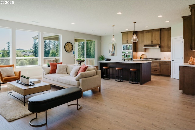 4211 N 11th Way, Ridgefield, WA 98642 - living area featuring light wood-style flooring and recessed lighting