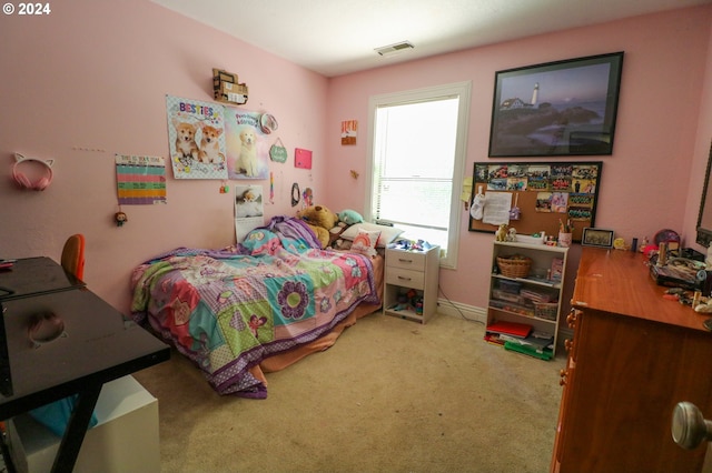 view of carpeted bedroom