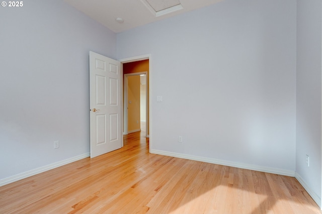 empty room featuring light wood-type flooring