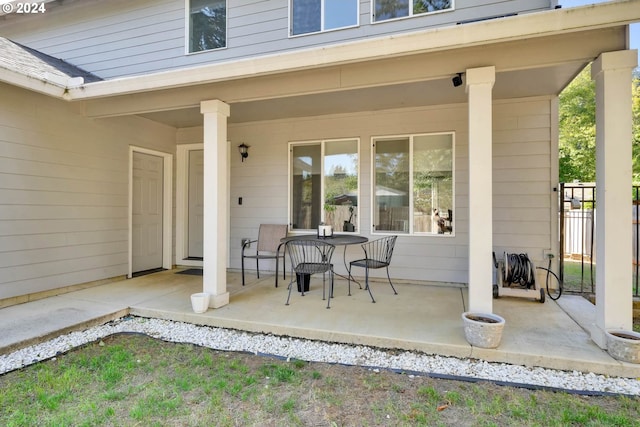 view of patio / terrace with a porch