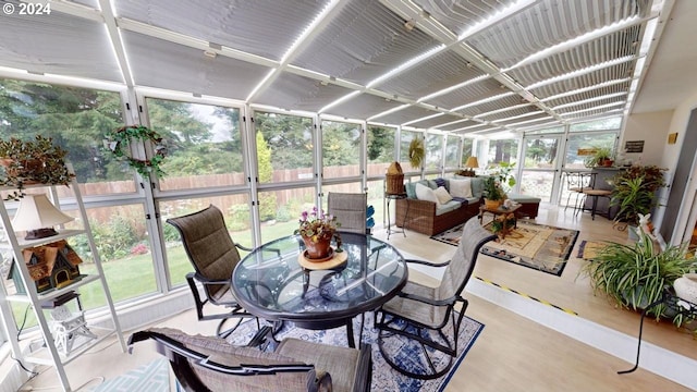 view of sunroom