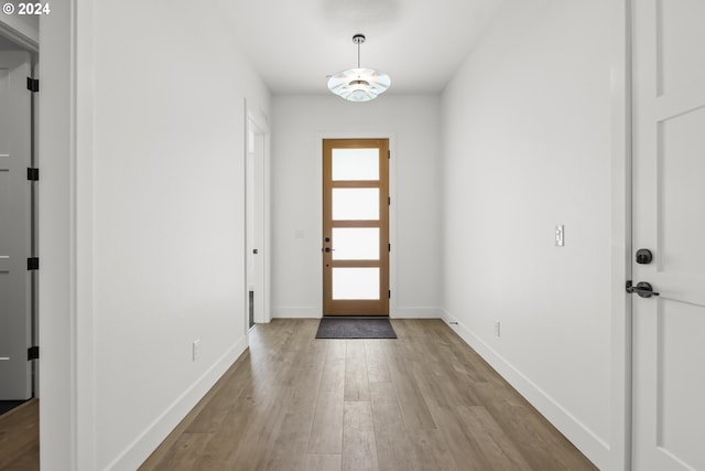 entryway featuring hardwood / wood-style flooring