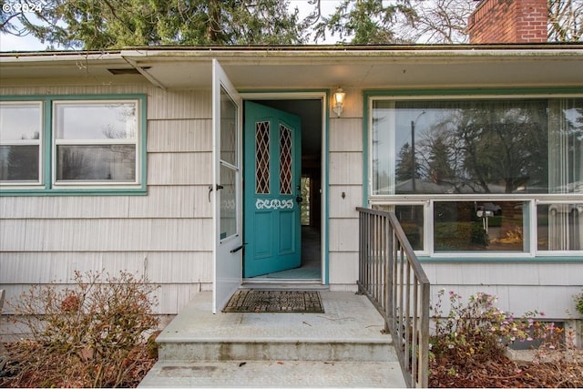 view of doorway to property