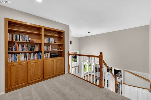 hall with carpet floors