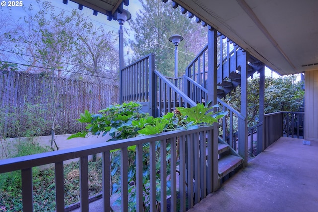 view of balcony