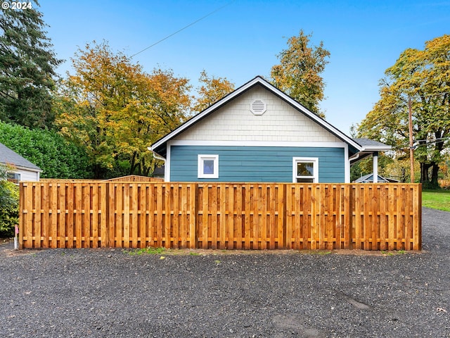 view of property exterior