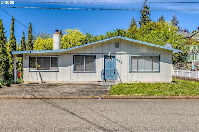 422 E 5th St, Coquille, OR 97423 - ranch-style home with a chimney and driveway