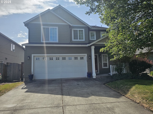4024 NE 166th Ave, Vancouver, WA 98682 - view of front facade featuring a garage, a porch, and concrete driveway