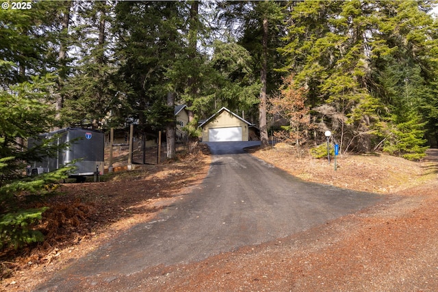 view of road featuring driveway