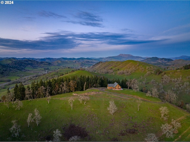 mountain view with a rural view