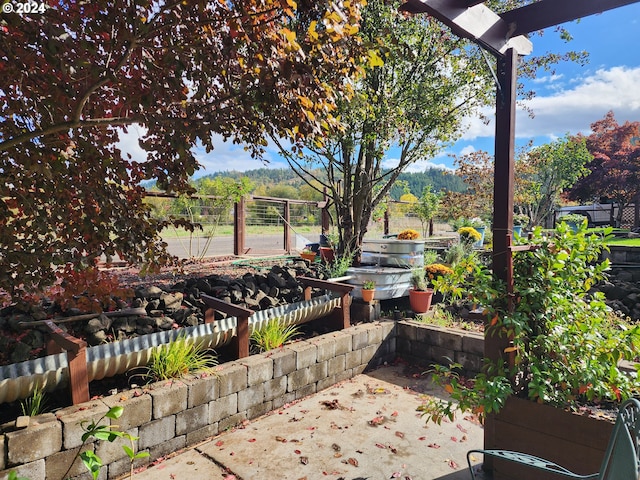 view of patio with fence
