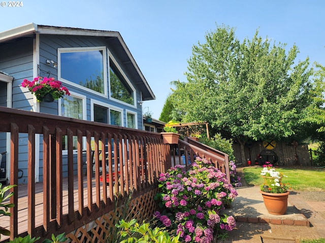 view of wooden deck