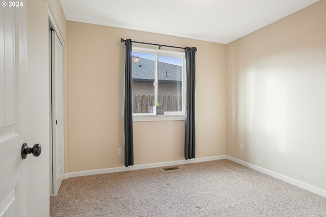 view of carpeted empty room