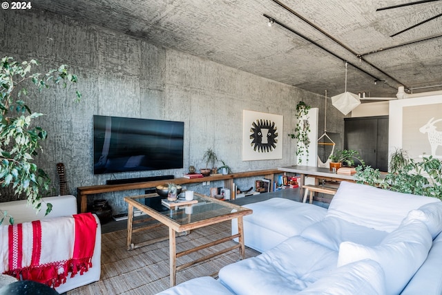 living room featuring hardwood / wood-style floors