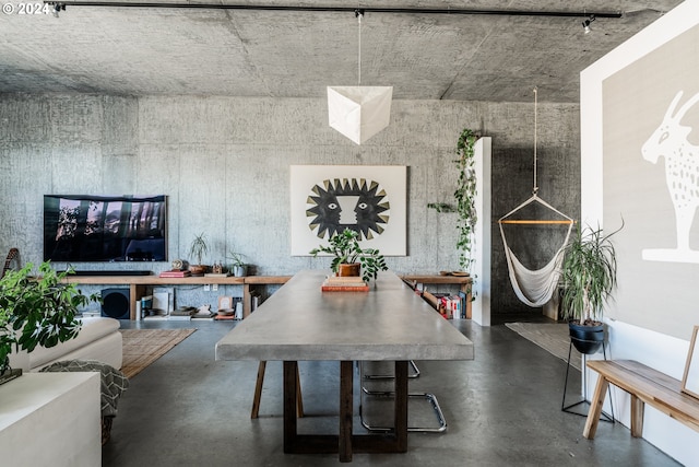 411 NW Flanders St Unit 805, Portland, OR 97209 - dining space with concrete floors
