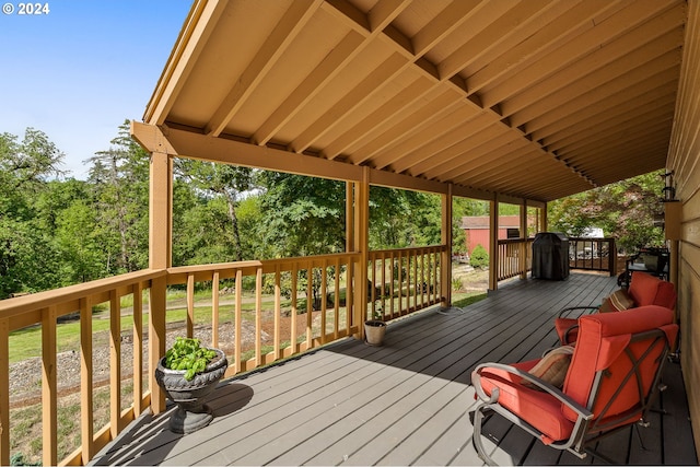 view of wooden deck