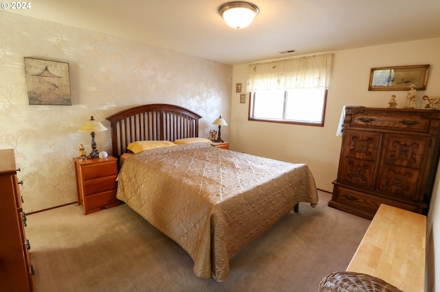 view of carpeted bedroom