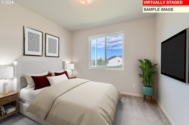 bedroom featuring carpet flooring