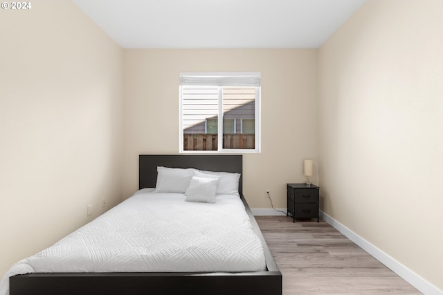 bedroom featuring light hardwood / wood-style flooring