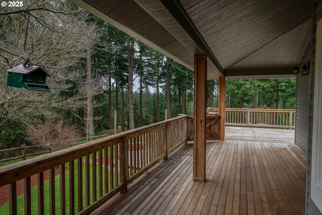 view of wooden terrace