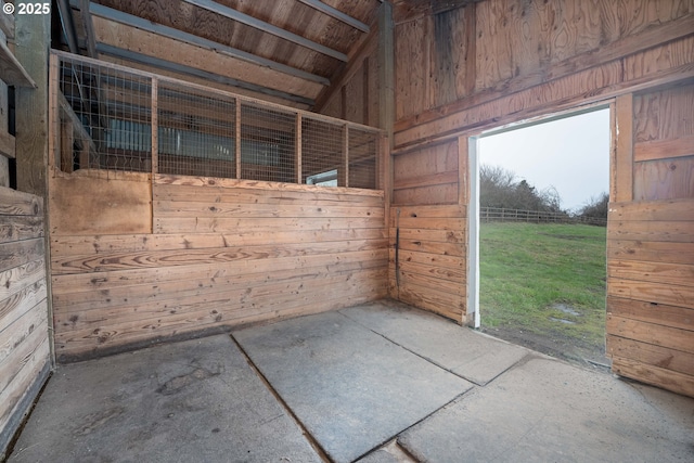 view of horse barn