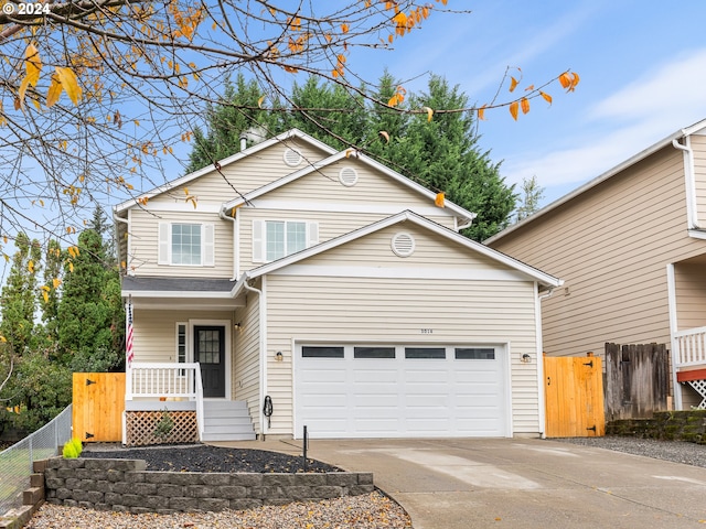 view of front property with a porch