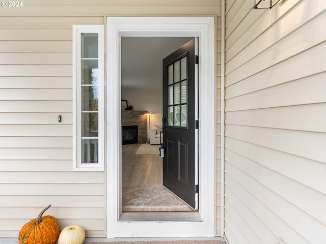 view of doorway to property